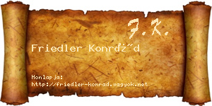 Friedler Konrád névjegykártya